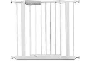Babify - Barrera de Seguridad de niños para puertas y pasillos - Color blanco - Máxima Polivalencia de 75 a 96 cm - Incluye 2 Extensiones de 10 cm - Incluye Kit para Barandilla