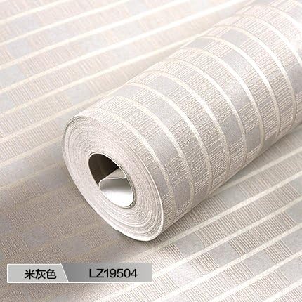 BABYQUEEN Modern Chinese pixel color non-woven cloth wallpaper emulation straw living room background study wall papers Rice Grey