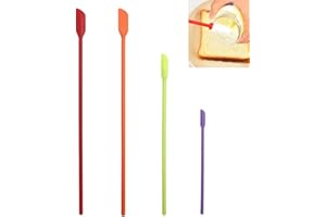 GENERI C Mini-Spatel aus Silikon, 3 Größen, Make-Up-Spatel, kleiner Spatel für Küchengläser (4 Stück) (Mix)