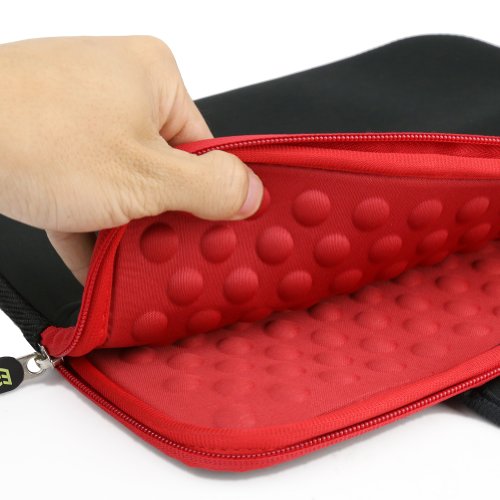 Evecase Tasche f  r Notebooks mit Rei  verschluss und Griff  Universal-Tasche aus Neopren  f  r Tablets  Schwarz  14       15  Zoll  35 6 cm - 38 1 cm