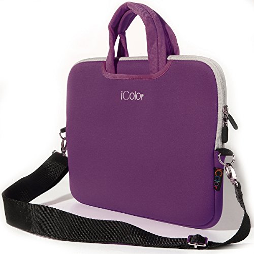 iColor Netbook- und iPad- Tasche Notebooktasche Laptoptasche Schutzhülle für Größe 9,7 10 10,2 Zoll mit Zubehörfach und Schultergurt - 2