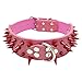 Produktbild Dogs Kingdom 50,8 cm – 66 cm Länge Cool Blickfang Rot Sharp Nieten Nieten Leder Hundehalsband K9, Alaska, Labrador, französische Bulldogge, Boxer Halsband