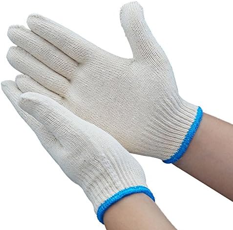 Lanchs Protective Gloves Labor Insurance Outdoor Operations Suitable for Handling Heavy Industry Processing Operations Cotton Yarn Wear Gloves 5 Pairs Per Pack
