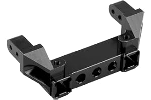 DILWE Soporte de Parachoques Delantero RC, Soporte de Parachoques Delantero de Aleacion de Aluminio para Traxxas TRX-4 RC Crawler Car(Negro)