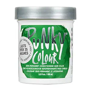 Punky Apple Green Semi Permanent Conditioning Hair Color, Vegan, PPD and Paraben Free, lasts up to 25 washes, 3.5oz