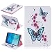 Produktbild Roreikes Samsung Galaxy Tab A 8.0 T350 Hülle, Blumenmuster Muster TPU Leder Flip Magnetverschluss Wallet Kreditkarte ID Card Slots Magnetic TPU Leder Beschützer Tasche Hülle Etui Schale mit Standfunktion Weich TPU Innere Hülle Case leder Flip Beschützer Haut Schutzfolie Case für Samsung Galaxy Tab A 8.0 T350