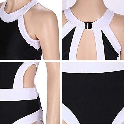 ASWER Women's One Piece High Neck Cut Out Bikini Swimsuits Swimwear Beachwears