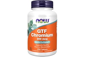 NOWFOODS. Now Foods GTF Chromium (Chrom) 200mcg, 250 vegane Tabletten, Vegetarisch