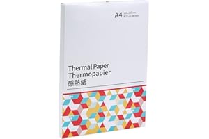 COLORWING Papel térmico A4 200 hojas, Compatible con la impresora portátil phomemo M08F, Papel térmico de repuesto para impresora térmica portátil