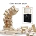 Produktbild Lavievert Jenga Geschicklichkeitsspiel Wackelturm aus Kieferholz Stapelspiel Stapelturm Familienspiel mit 54 Bauteilen Höhe 81cm (Stapelhöhe bis zu 152cm+ . Alter 10+)