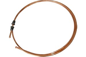 AERZETIX: Tubo per freno in rame Ø4.76mm con raccordi M10x1/M10x1 (130cm)