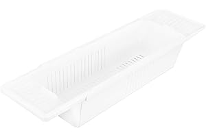 TOPINCN Plateau de Baignoire Support de Rangement Organisateur Panier de Rangement Fournitures Jouets Articles Ménagers Salle de Bain Eau Articles de Toilette Salle de Bain Baignoire