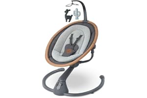 Maxi-Cosi Cassia, Balancelle bébé électrique pour nouveaux-nés avec musique, De la naissance à 6 mois environ, 0-9 kg, Essential Graphite
