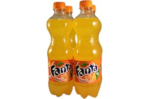 European Fanta Lot de 4 bouteilles de soda orange 500 ml