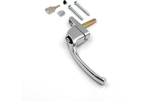 Truly PVC Limited Armis Espag Cranked Window Handle - Left, Chrome, 30mm
