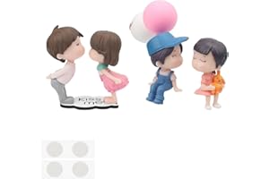 Auto Innenraum, HASLED 2 Mädchen und Jungen Paar Auto, Süße Ornamente Auto, Auto Harz Ornamente mit Ballon, Armaturenbrett Ornamente