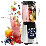 Die einfache Bedienung dieses Power Blenders ist ein weiteres Plus. Zudem hat der Mixer 3 vorprogrammierte Funktionen: eine Ice-Crush, Smoothie- sowie Auto-Clean Funktion, die auch als 