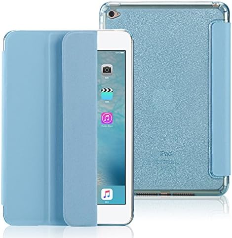 FAS1 New iPad 9.7 (2017/2018)/iPad Air 1 Case, Trifold PU Leather Cover With Bling Silicone Back Case, Auto Wake &amp; Sleep Smart Stand Case Cover For 2017 New iPad 9.7 &amp; iPad Air 1 (Blue)