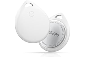 AZAMP Localisateur de clés (iOS Uniquement), Tracker Bluetooth Fonctionne avec l'application FindMy pour Bagages, Portefeuilles, Animaux de Compagnie et Plus Encore - 2 pièce