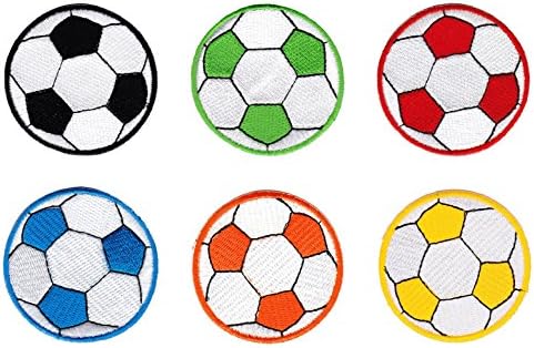 Football Ball Football Sew-On Badge/Iron-On Patch ca., blue, 5,5 x 5,5 cm