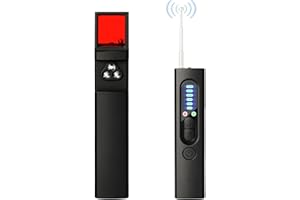 BEE&FLOWER Rivelatore di telecamera nascoste, anti-spionaggio, rilevatore di cimici, fotocamere, GPS, segnali RF, apparecchiature di intercettazione, 5 livelli di sensibilità