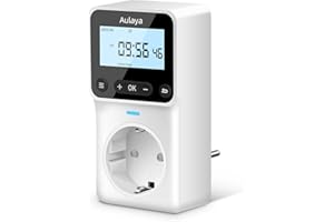 ‎AULAYA Digital Zeitschaltuhr Steckdose Nach Maß Deutsche Ausführung mit 25 konfigurierbaren Wochen- Tages- und Minuten Programmen Digitale Steckdose für Innen(3680W/1 PCS)