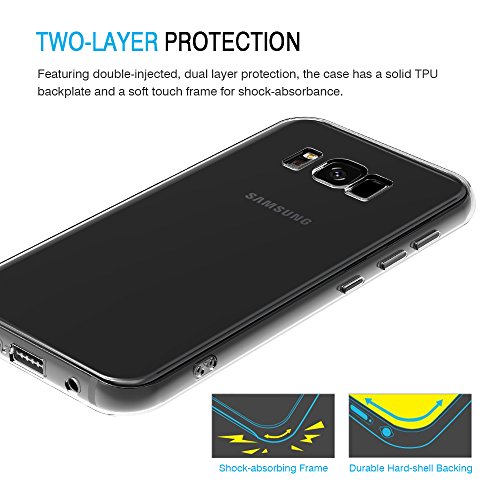 iVoler Funda Samsung Galaxy S8 Slim Fit Samsung Galaxy S8 Funda Carcasa Case Bumper con Absorci  n de Impactos y Anti-Ara  azos Espalda Case Cover para Samsung Galaxy S8 - Transparente