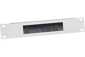 ‎HMF HMF 63389-07 Kabeldurchführung mit Bürsteneinsatz für Serverschrank | 10 Zoll | Lichtgrau
