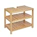 Produktbild Waschtischunterschrank Holz braun 40 x 65 x 55 cm | Aussparung für Siphon | Drei Ablagefächer