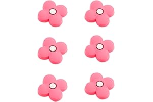 CcHhyyt Cartoon Form Weiche Gummi Knöpfe für Kinder Mädchen Jungen Schrankgriff Schubladen Knöpfe für Kinderzimmer Schränke 6 Stück (Rosa Blume)