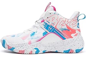 XUANKE Basketball Shoes Men high top Trainers Men Sneakers for Women Comfortable Breathable Fashion Running Fashion Training Shoes Non-Slip Walking Upper