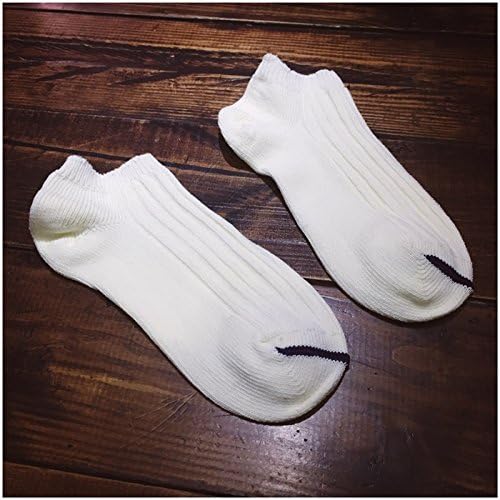 sock Short Thick Knit Open Laugh Low Cut Shallow Couple Boat Cotton, 3 Pairs Cream Yellow