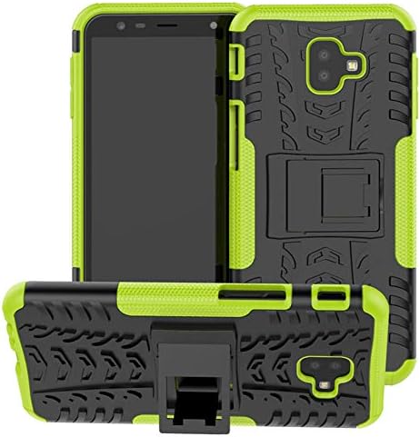 Yiakeng Samsung Galaxy J6 Plus Case, Galaxy J4 Plus Case, Shockproof Slim Drop Full Body Protection With Kickstand For Samsung Galaxy J6/J4 Plus (Green)