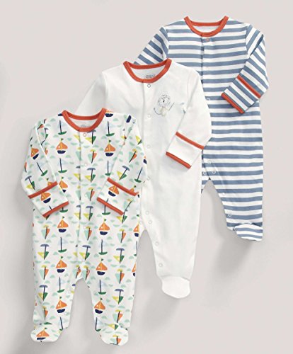 Mamas & Papas - Essentials Three Pack of Boats All-in-Ones