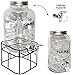 Produktbild 5 Liter - großer Getränkespender mit Metall Ständer _ mit Zapfhahn & Deckel - incl. Name / Zapfhahnflasche / Saftkanne / Glas - z.B. für Bier - Saft - Limonade - Sommerglas - Flasche - Erfrischung Sommer - Smoothie Becher Trinkglas Trinkflasche / Bierfass - Glasbehälter / Einmachglas - Wasserspender - Limonadenspender & Glühwein