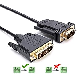 DVI vers VGA, CableDeconn 2M DVI 24 + 1 DVI-D M à VGA mâle avec puce Active Adaptateur convertisseur Câble pour moniteur PC DVD HDTV