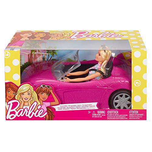 Barbie FPR57 - Puppe und Cabrio Auto in pink, Puppen und Puppenzubehör Spielzeug ab 3 Jahren - 6