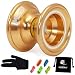 Produktbild Yoyo Magic yoyo N6 Magistrate Professional Alloy Yoyo UnresponsiveYoyo Golden with Bag + 5 Strings+ Glove Gift