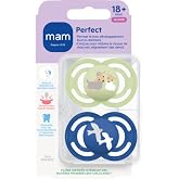 MAM | Perfect 18+ Months Animal Pacifier (2 pieces) Random Colour &ndash; Extra Thin and Flexible Silicone Baby Pacifier &ndash; Ideal fo