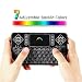 Produktbild KingLeChange Q9 2,4 GHz Wireless Mini-Tastatur mit Touchpad-LED-Hintergrundbeleuchtung wiederaufladbarer Li-Ion-Akku Perfekte Fernbedienung für Android TV Box Smart TV und mehr