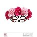 Produktbild Augenmaske dia de los muertos mit Rosen in rosa - rot / Halloween / Fasching / Karneval