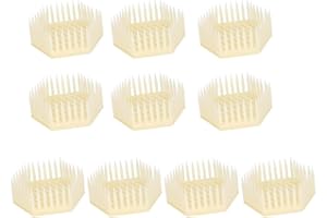 HAOFY Caja de cría de apicultura de 10 piezas, jaulas de abeja reina para Queen Beel Equipo de apicultura, herramienta de apicultor de jaula de reina de forma hexagonal Equipo de apicultura