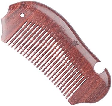 Breezelike No Static Precious Fish Shaped High-rank Pterocarpus Santalinus?Wood Fine Tooth Pocket Comb