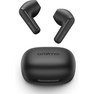 Oraimo Roll Truly Wireless Earbuds Half in Ear Bluetooth Earbuds with ENC,Deep Bass, 16Hrs Playtime, 13Mm Dynamic Driver, Immersive Audio, Touch Contr