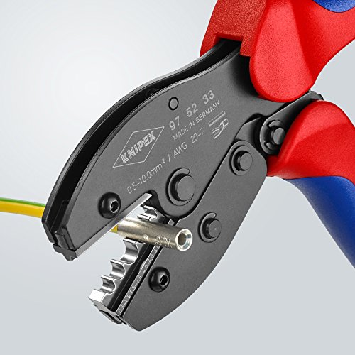 KNIPEX 97 52 33 PreciForce – Crimpzange für Rohrkabelschuhe, Stoßverbinder - 4