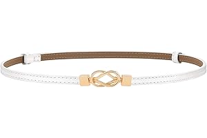 VONMELLI Cintura Donna in Pelle Pu Moda Regolabile Cintura Sottile per Abiti Cinture Donna Eleganti con Oro Cintura Vita Alta Donna Cintura Gioiello Donna per Vestito Pantaloni Jeans