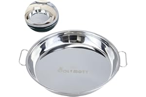 DOLAMOTY Drip Pan for Big Green Egg Large-Green Egg Accessories Replacement Parts, Also Fit Weber Kettle Charcoal Grills Kamado, 12.5 inch Stainless Steel