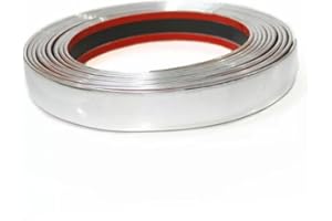 BOLOROMO Car Styling Strip Chrome Trim Tape 1.2"*16 feet Flexible Strip Moulding DIY Self Adhesive Detail Side Exterior Edge Protect Sticker Truck Caravan Van Boats Cars