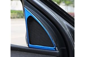 HIGH FLYING pour 3008 GT / 5008 II 2017-2022 Intérieur d'une Garniture de Porte Housse pour Enceinte Colonne Accessoires Auto 2 pièces (Bleu)