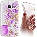Price comparison product image TPU soft back case for Samsung Galaxy S4/S4 Neo 1000 Blume Lila Gold Weiß